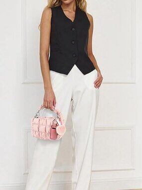 Quilted Puffer Wristlet Bag for Women Mini Small Evening Handbag Purse